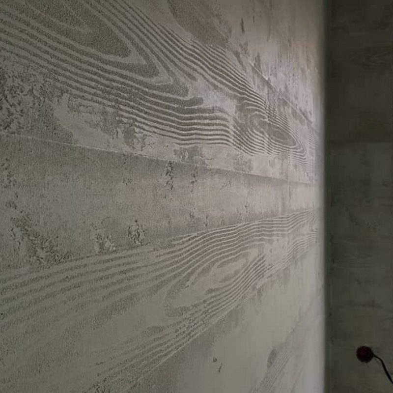 stucco with wooden decor